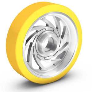wheel with solid tire / polyurethane / for heavy loads