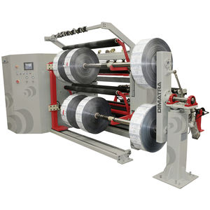duplex turret slitter-rewinder / for plastic films / automatic