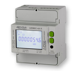 three-phase electric energy meter / DIN rail / RS-485 / digital