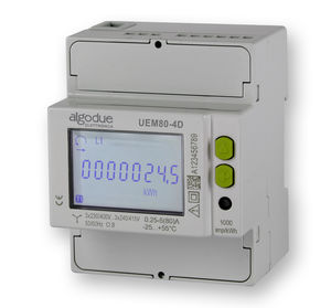three-phase electric energy meter / DIN rail / with built-in communication / MID certified