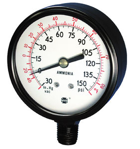 analog pressure gauge / Bourdon tube / process / for ammonia refrigerant