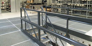 industrial mezzanine with racking system 1