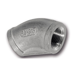 45° angle fitting / hydraulic / screw-in / stainless steel