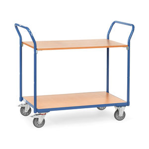 transport cart / metal / shelf / platform