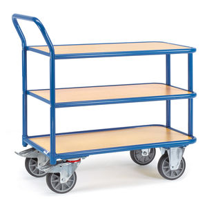 transport cart / steel / 3 levels / platform