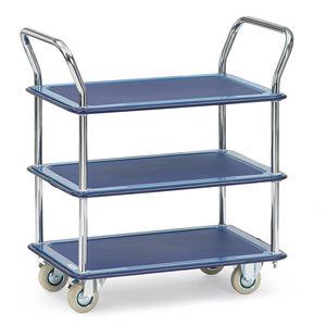 transport cart / metal / 3 levels / platform