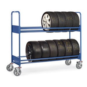 sorting cart / steel / 2 levels / with swivel casters