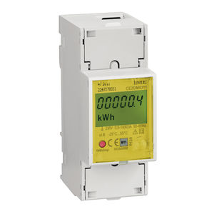 single-phase electric energy meter / DIN rail / with LCD display / MID certified