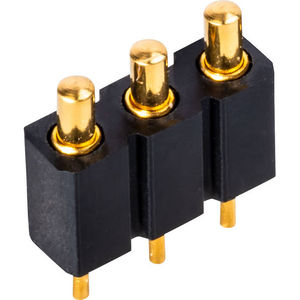 male pin header / single-row / straight / with gold contacts