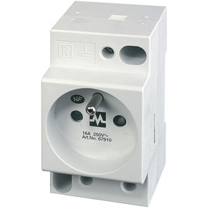 DIN rail electrical socket