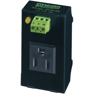 DIN rail electrical socket