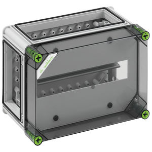 circuit breaker electrical enclosure / wall-mounted / polycarbonate / with transparent cover