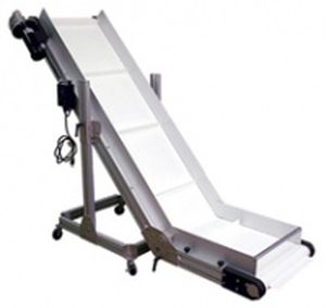 belt conveyor / hinged belt / inclined