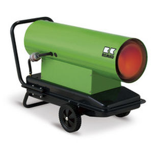 mobile hot air generator / fuel oil / diesel fuel / with chimney