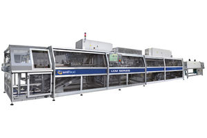 wrap-around case packer sleeve wrapping machine