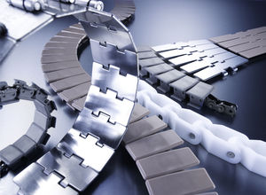 stainless steel conveyor chain / flat top / for the beverage industry