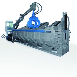 horizontal baling press