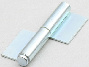 zinc-coated steel hinge / weld-on / 180°
