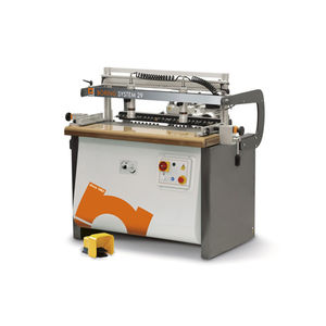 single-head through-feed boring machine / for woodworking
