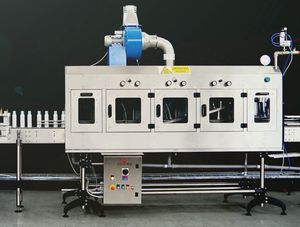 gas shrink tunnel / for heat-shrink sleeves