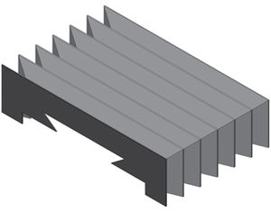 flat protective bellows