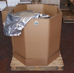 cardboard intermodal container