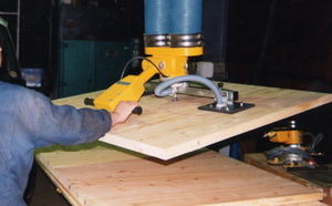 wooden sheet tube lifter