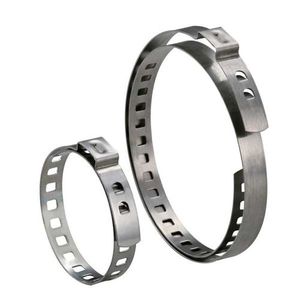 stainless steel hose clamp / adjustable ear type / band / CV boot clip
