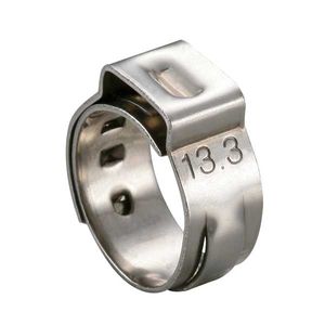stainless steel hose clamp / adjustable ear type / smooth