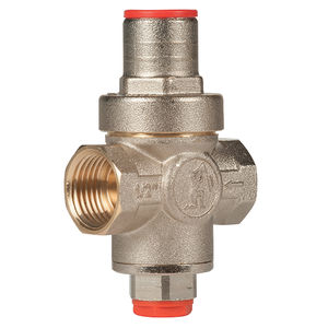 water pressure regulator and reducer / for compressed air / piston / nickel-plated brass