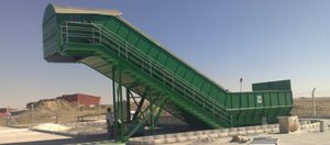 single discharge waste transfer station