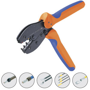 manual crimping tool / for connectors / for cable lugs / for RJ45 plugs
