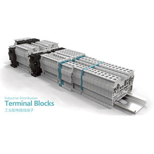 spring cage connection terminal block / screwless / DIN rail-mounted / plastic