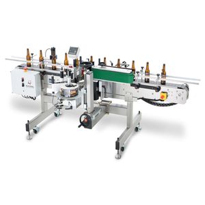 Semi-Automatic Label Applicator for Round Containers with