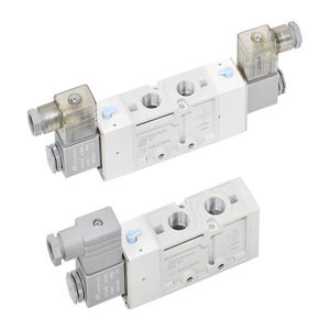 spool pneumatic directional control valve / solenoid-operated / 3/2-way / 5/2-way