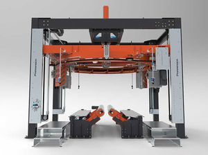 axial stretch wrapping machine