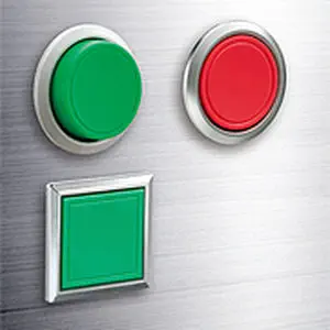 Details about   Lot of 2 Idec ABN4K10R Keyed Push Button N Series Red Mushroom Cap 