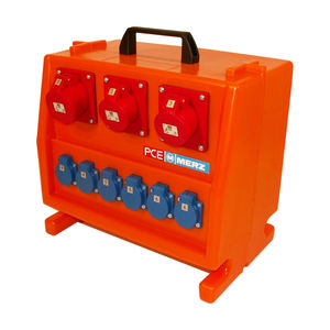 equipped electrical enclosure / plastic / outdoor / for construction sites