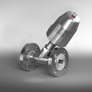 flange valve / plug / pneumatically-operated / for gas