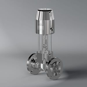 high-temperature valve / plug / pneumatically-operated / for gas