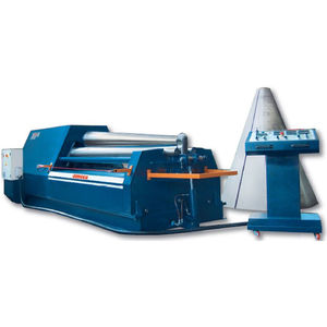 4-roll plate bending machine / hydraulic / conical / with mobile control panel