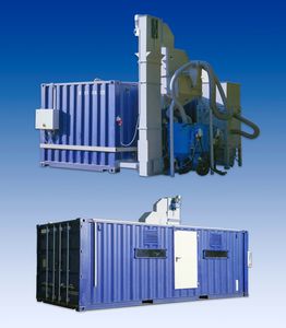 automatic abrasive blasting room