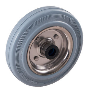 wheel with solid tire / rubber / stainless steel
