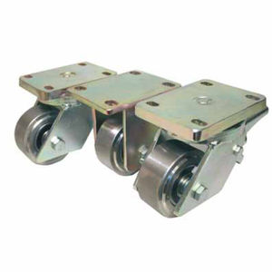 swivel caster / base plate / ball bearing / solid