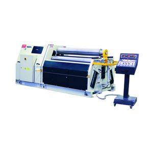 4-roll plate bending machine / hydraulic / conical