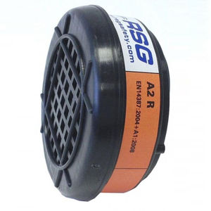 gas filter / cartridge / bayonet connection / laboratory