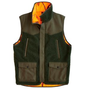work vest / polyester / zippered / orange