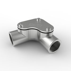 elbow junction box / anti-corrosion / IP67 / polished stainless steel