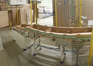 overhead conveyor loading system