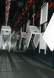 enclosed powder coating booth
